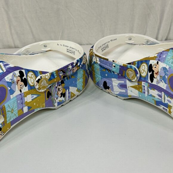 WALT DISNEY WORLD 50th Anniversary Mickey & Minnie Adult Crocs, Clogs Mens 12
